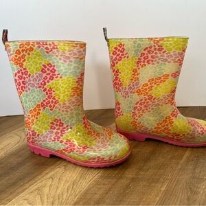 Colorful Kids Rain Boots Girls Sz 11/12